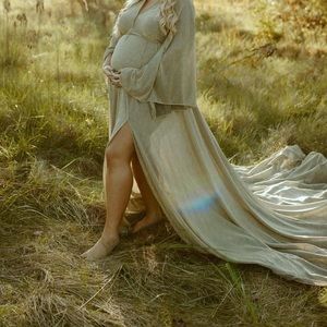Anyuta Couture Luna Boho gown - maternity photos